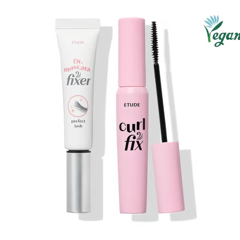 Curl Fix Mascara and Dr. Mascara Fixer Set - Pink and White